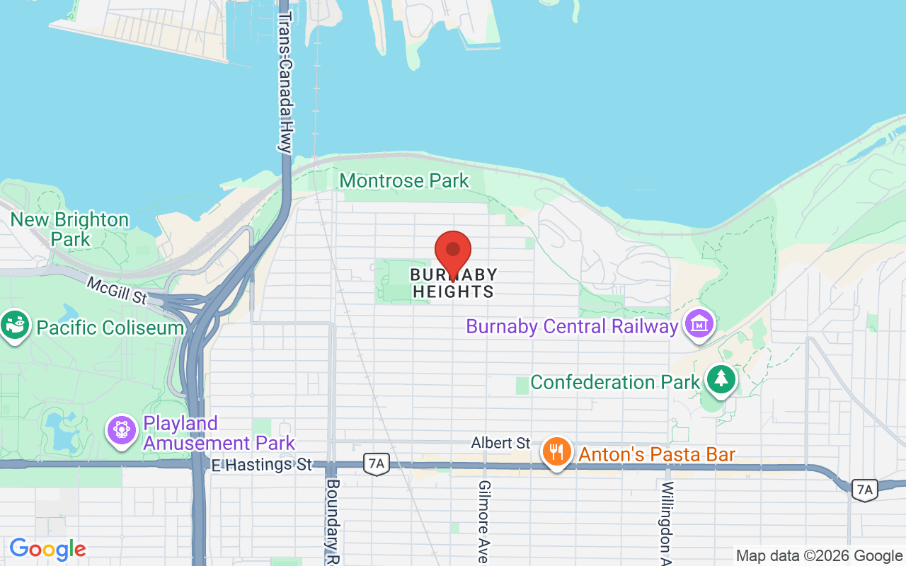 Map of Burnaby Heights