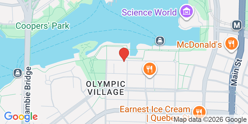 Map of Village on False Creek - 150 Athletes Way