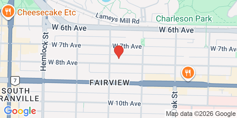 Map of 1159 - 1175 W 8 Avenue