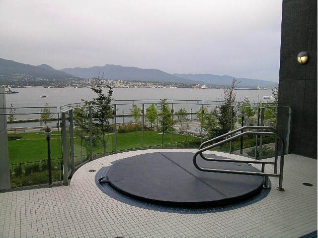 Furnished living room with a stunning city view and modern furnishings. - 1604 - 1233 West Cordova Street, Vancouver Downtown