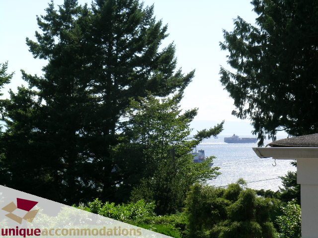 Furnished 3-bedroom + den house with a stunning view of the ocean and lush greenery. - 3664 Creery Ave., West Vancouver