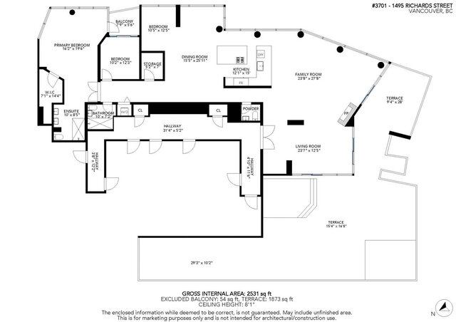 3701 - 1495 Richards St - Penthouse - Yaletown - Photo 41 of 56
