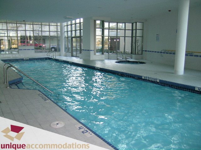 Spacious 1-bedroom + den condo with a serene indoor pool and large windows. - 3101 - 1328 W. Pender Street, Vancouver Downtown