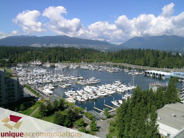 Furnished 2-bedroom + den with stunning marina and city view. - 1603-1650 Bayshore Drive, Vancouver Downtown