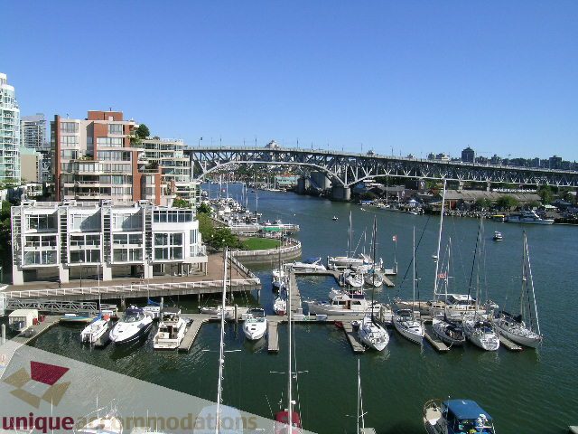 Furnished 2-bedroom condo with stunning city view and marina access. - 602-1012 Beach Ave., Vancouver Downtown