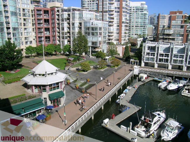 Furnished 2-bedroom condo with a stunning city view and waterfront access. - 602-1012 Beach Ave., Vancouver Downtown