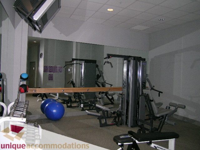 Fitness room with exercise equipment and mirrors. - 502 - 1233 W. Cordova Street, Vancouver Downtown