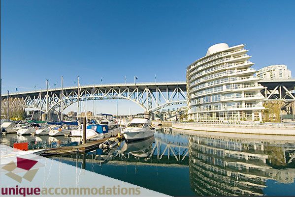 Furnished 2-bedroom + den condo with a stunning city view and waterfront access. - 801- 628 Kinghorne Mews, Vancouver Downtown