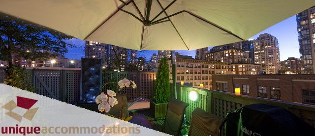 Furnished penthouse with stunning city view and rooftop patio. - PH1-1178 Hamilton Street, Vancouver Downtown