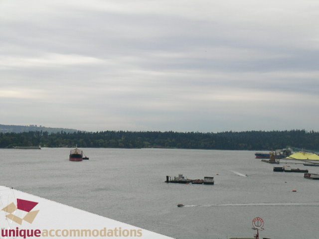 Bright penthouse with panoramic water view and docked boats. - 2301 - 188 E Esplanade, North Vancouver