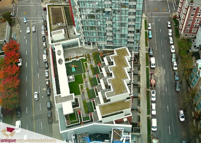Furnished 2-bedroom + den with rooftop garden and city views. - 2802 - 1277 Melville Street, Vancouver Downtown