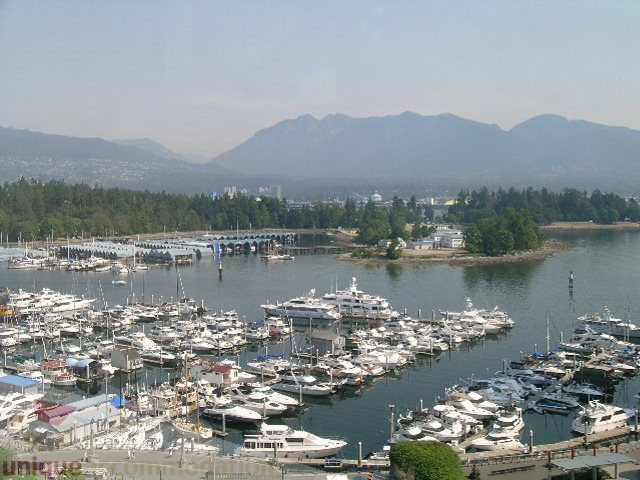 Furnished 1-bedroom condo with stunning city view and marina, featuring a spacious balcony overlooking the harbor and...