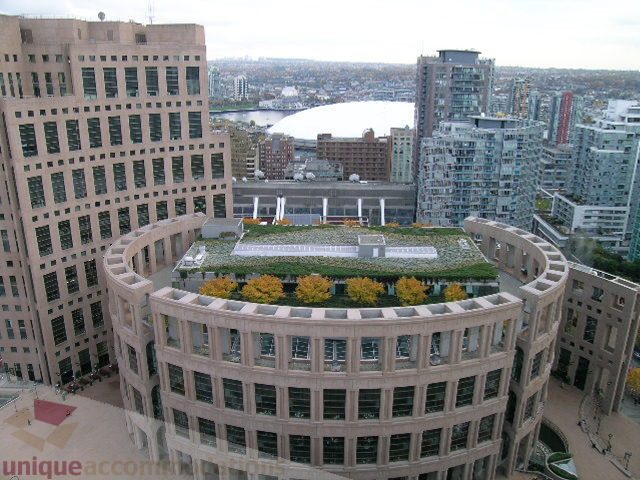 Furnished 3-bedroom + den with city view and green rooftop garden. - 2804-788 Richards Street, Vancouver Downtown
