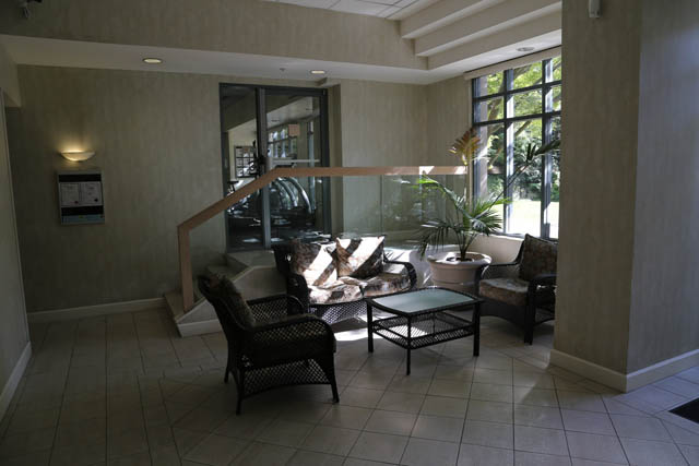 Furnished living room with modern furniture and large windows. - PH6  2806 - 950 Cambie Street, Vancouver Downtown