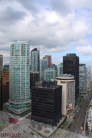 Furnished 1-bedroom condo with stunning city view and modern furnishings. - 2205 - 1077 West Cordova, Vancouver Downtown