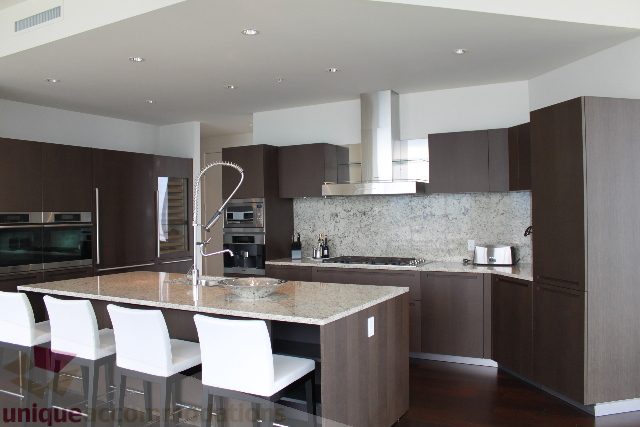 Modern kitchen with granite countertops and stainless steel appliances. - 6002 - 1128 West Georgia, Vancouver Downtown