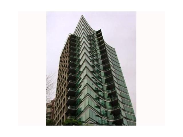 Furnished 2-bedroom condo with modern glass facade and city view. - 1608 - 1003 Burnaby Street, Vancouver Downtown
