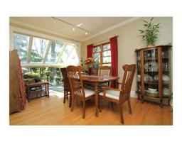Furnished dining area with hardwood floors and large windows. - 1973 West 13th avenue, Vancouver West Side
