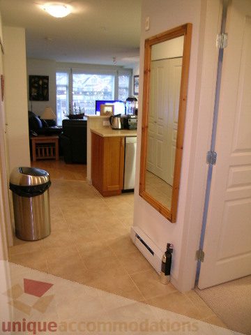 Bright kitchen with wooden cabinets, stainless steel appliances, and a city view. - 215 - 3727 West 10th Avenue, Vancouver West Side