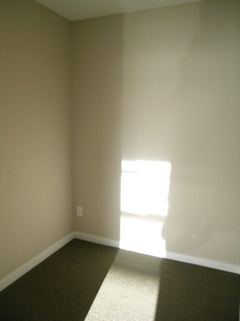 Bright sunlit living room with carpeted floor and minimal decor. - 2307 - 833 Seymour Street, Vancouver Downtown