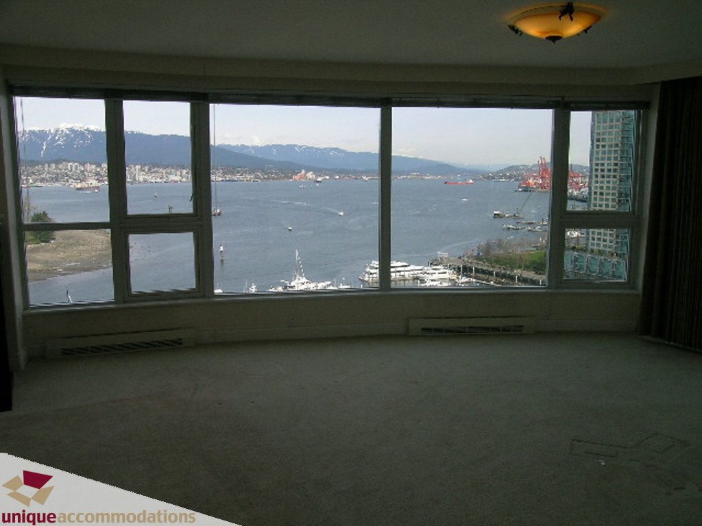 Spacious living room with stunning city view and large windows. - 1903 - 535 Nicola Street, Vancouver Downtown