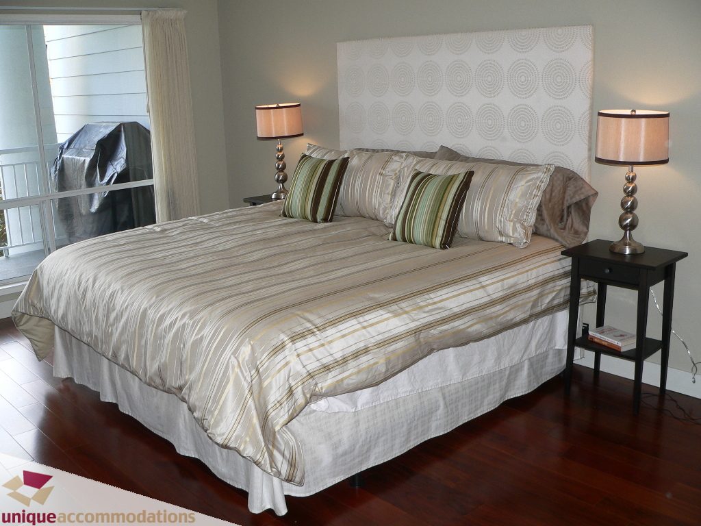 Furnished 2-bedroom condo with hardwood floors and modern decor. - 203 - 1066 W 13th Ave, Vancouver West Side
