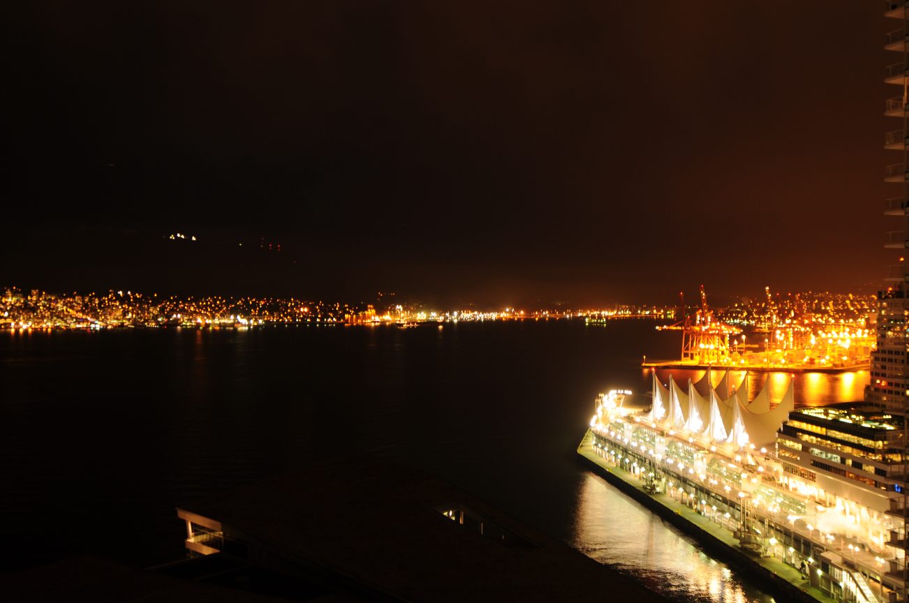 Furnished 2-bedroom + den with stunning city view at night. - 2304 - 1077 West Cordova St, Vancouver Downtown