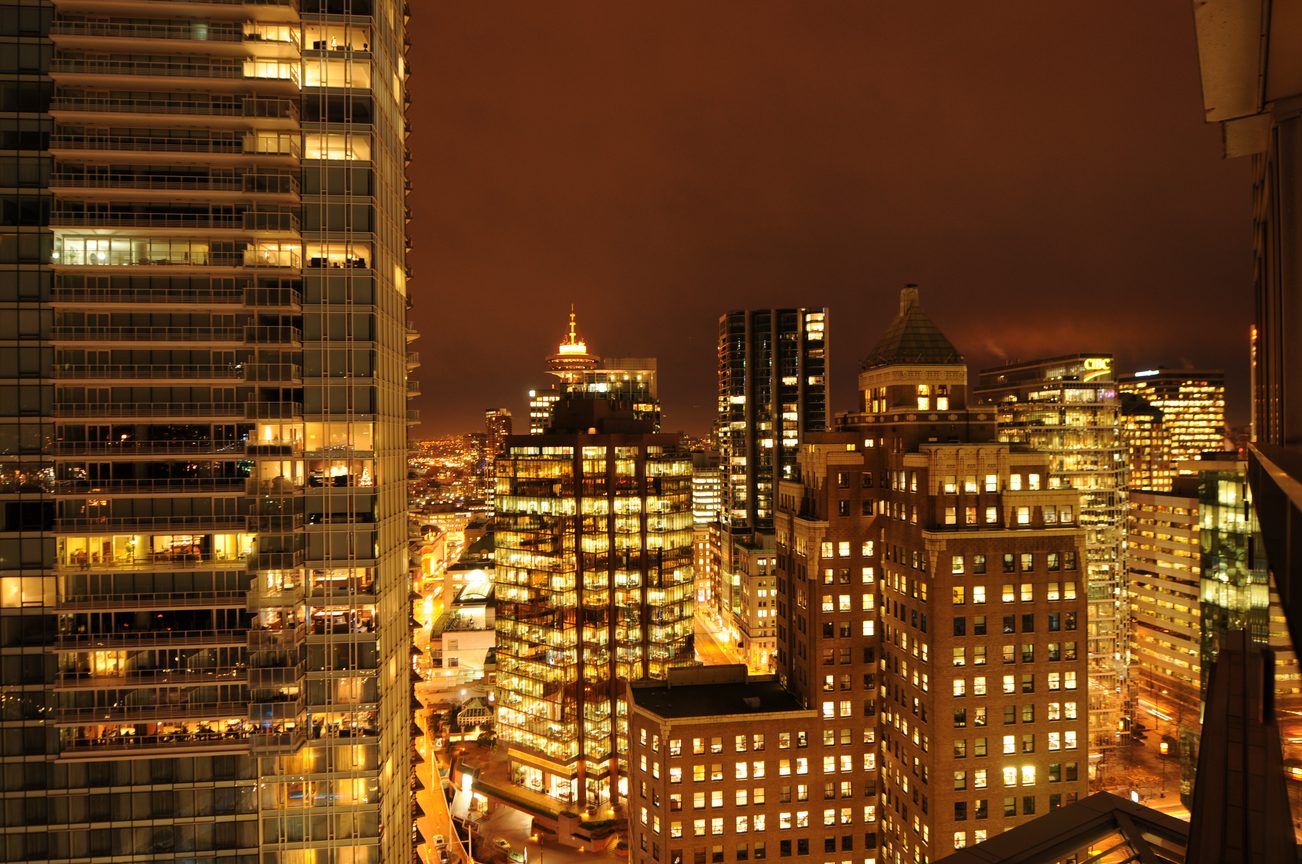 Furnished 2-bedroom + den with stunning city view at night. - 2304 - 1077 West Cordova St, Vancouver Downtown