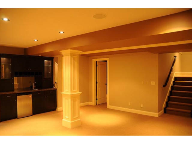 Furnished basement with built-in cabinets and recessed lighting. - 3570 West 42nd Avenue, Vancouver West Side