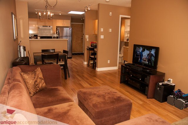 Furnished 1-bedroom condo with hardwood floors and a modern kitchen. - 402- 2680 West 4th Ave PH2, Vancouver West Side