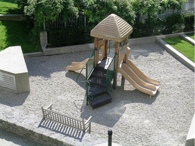 Furnished outdoor play area with slides and climbing structure. - 121 -1228 Marinaside Crescent, Vancouver Downtown