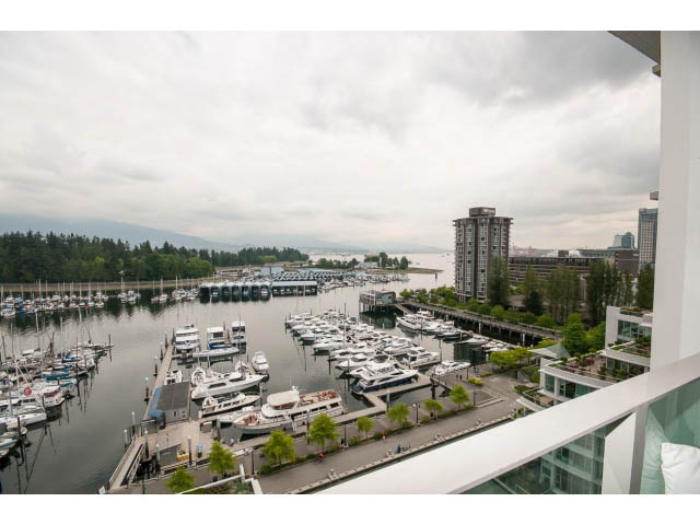 Bright balcony with stunning city and marina view, furnished and ready to move in. - 1102 - 1777  Bayshore Drive, Vancouver Downtown