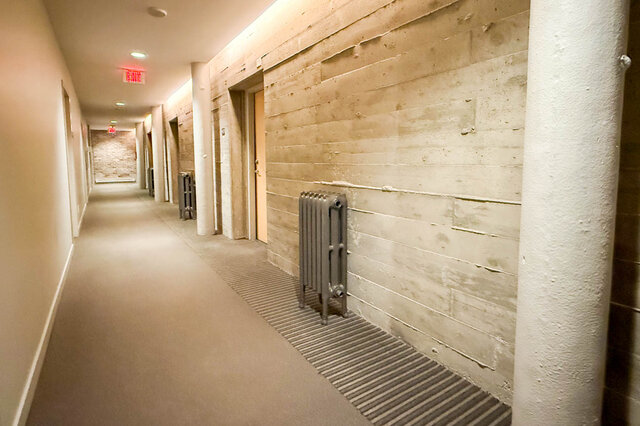 Spacious loft with concrete walls, exposed pipes, and a modern industrial vibe. - 308 - 546 Beatty Street, Vancouver Downtown