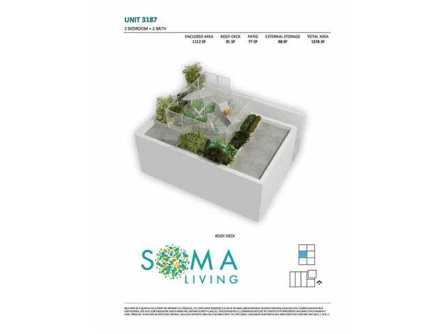 Furnished 2-bedroom townhouse with rooftop deck and patio, showcasing modern design and greenery. - 3187 St. George St., Vancouver East Side