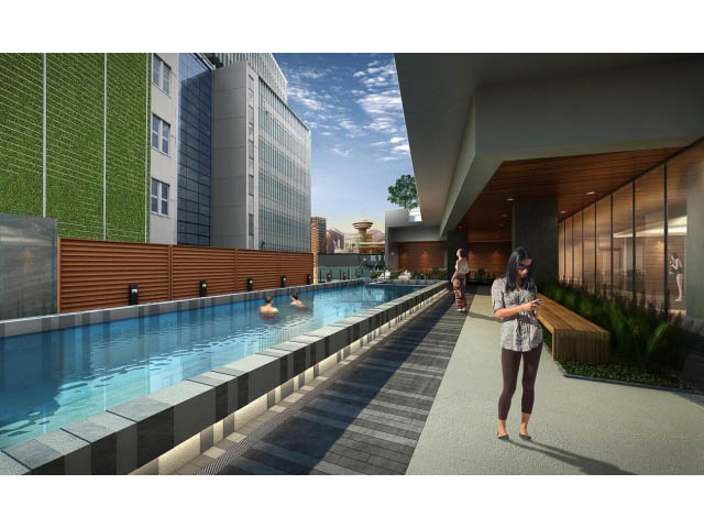 Furnished 1-bedroom + den with outdoor pool, city views, and modern decor. - 1002 - 777 Richards, Vancouver Downtown