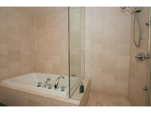 Spacious bathroom with modern fixtures and glass shower enclosure. - 1702 - 1281 W. Cordova Street, Vancouver Downtown