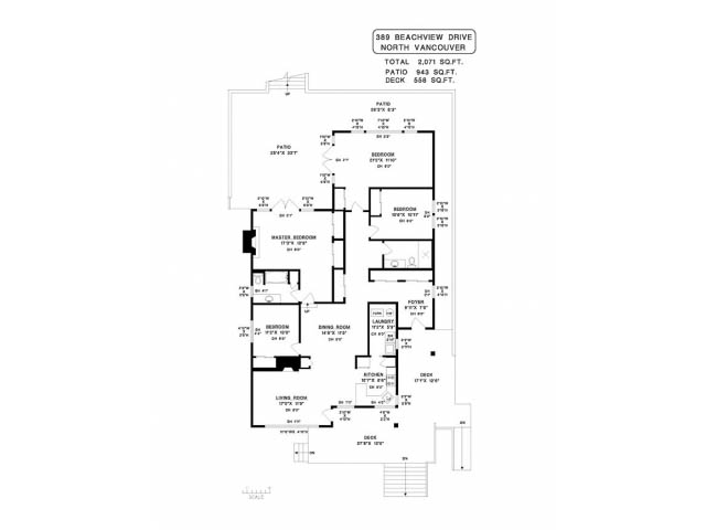 Furnished 4-bedroom house with hardwood floors and a city view. - 389 Beachview Dr, North Vancouver