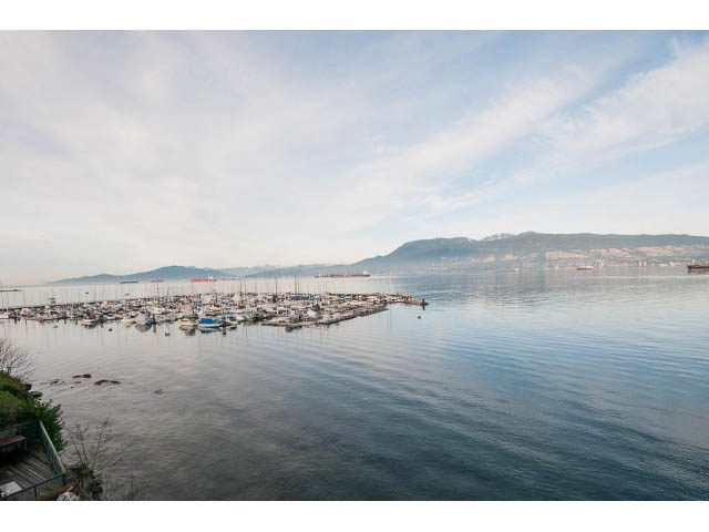 Oceanfront view with boats and mountains in the distance. - 3655 Cameron Ave., Vancouver West Side