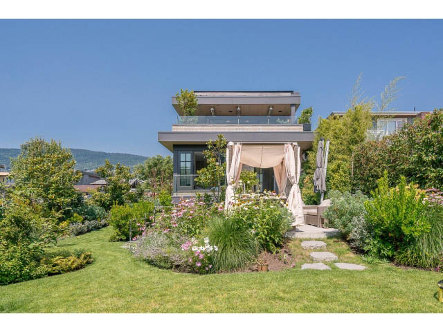 Furnished 4-bedroom + den house with modern balcony and lush garden. - Address WITHHELD, West Vancouver