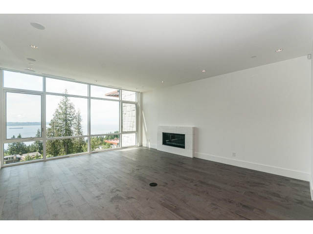 Spacious living room with hardwood floors and city view. - Suite # Withheld - 2958  Burfield Place, West Vancouver