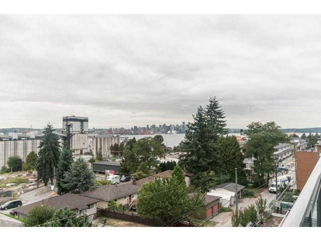Furnished penthouse with a stunning city view and modern furnishings. - 402 - 625 East 3rd Street, North Vancouver