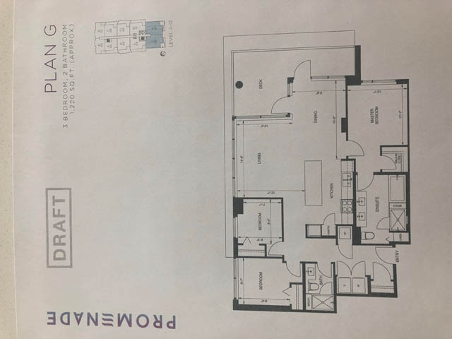 Furnished 3-bedroom layout with kitchen, dining, and living areas. - 802 - 118 Carrie Cates Court, North Vancouver