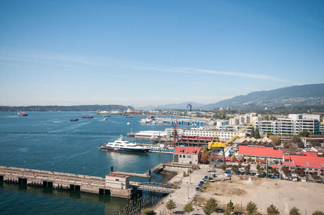 Furnished 1-bedroom condo with stunning city view and harbor access. - 105 - 199 Victory Ship Way, North Vancouver