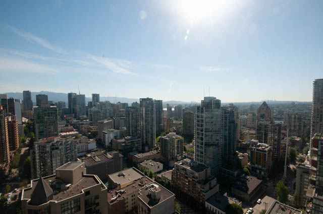 Furnished 2-bedroom + den with stunning city view. - 3301 - 1351 Continental Street, Vancouver Downtown