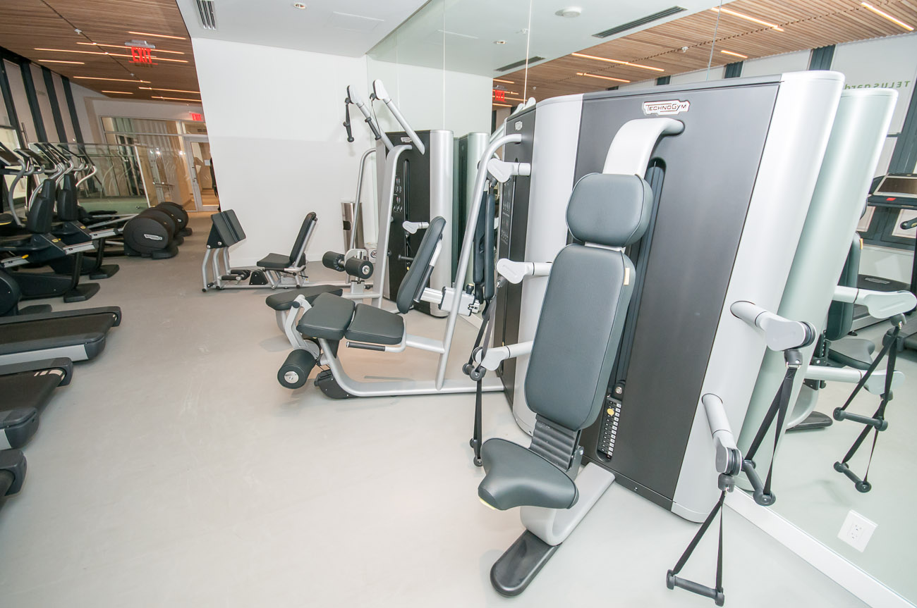 Bright and spacious gym with modern cardio and strength training equipment. - 4502 - 777 Richards St, Vancouver Downtown