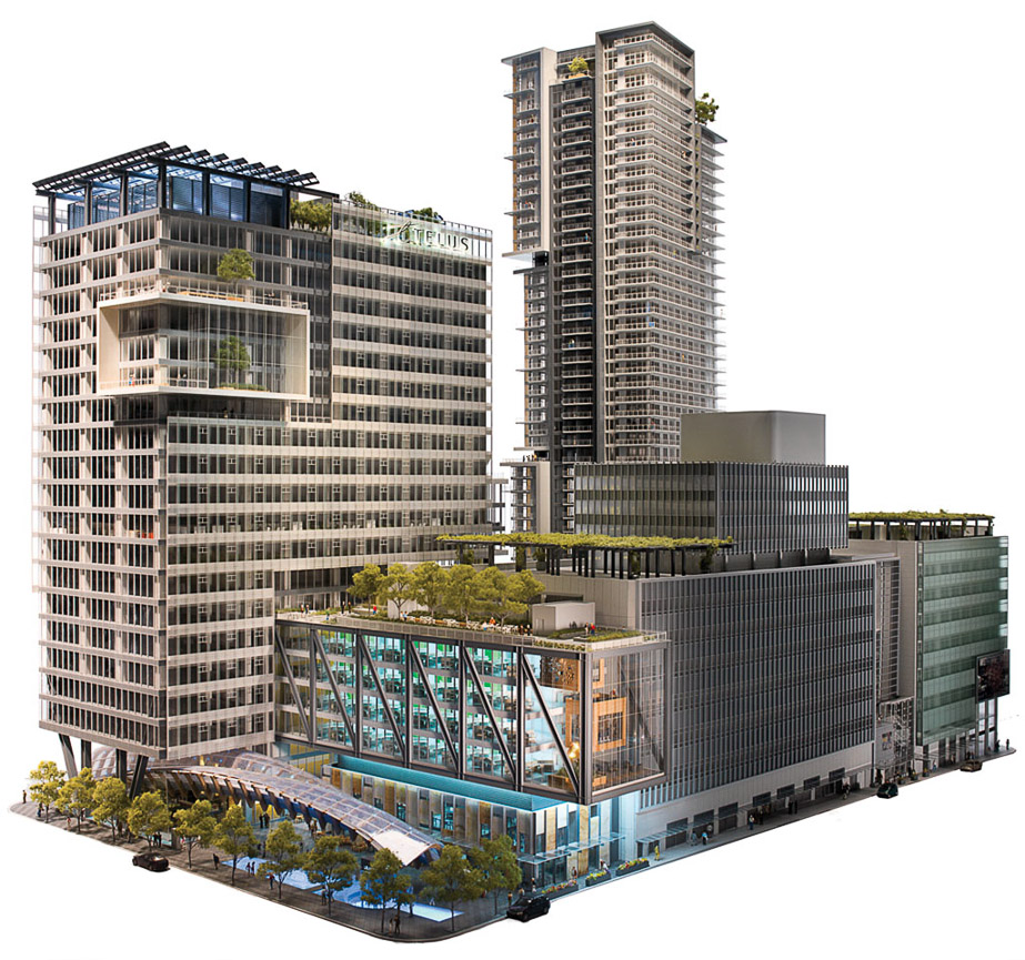 Furnished 2-bedroom condo with modern glass facade and rooftop garden. - 4502 - 777 Richards St, Vancouver Downtown