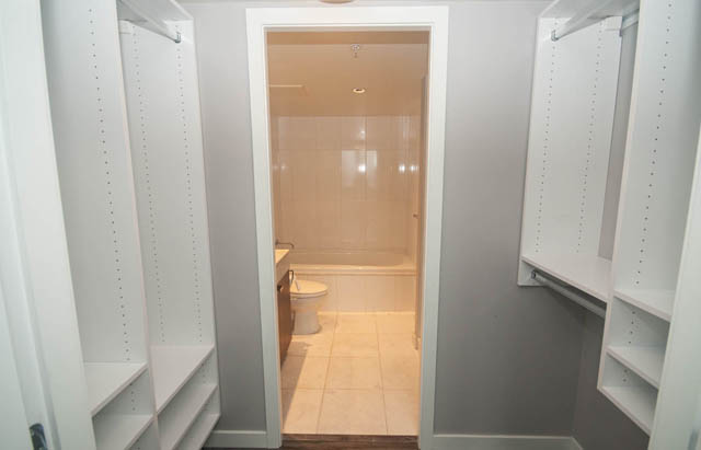 Spacious bathroom with walk-in shower and modern fixtures. - 1708 - 788 Richards St, Vancouver Downtown