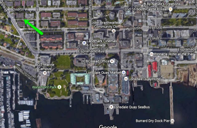 Furnished 1-bedroom condo with city view and modern decor. - 306 - 212 Forbes Ave, North Vancouver
