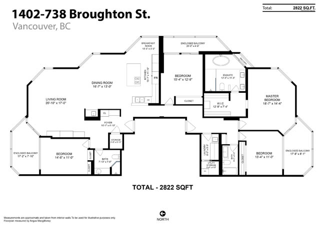 Furnished 4-bedroom + den condo with hardwood floors and city view. - 1402 - 738 Broughton St, Vancouver Downtown