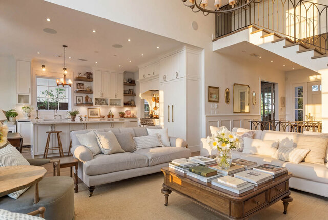 Bright living room with open kitchen layout and elegant decor - 1248 Kings Avenue, West Vancouver